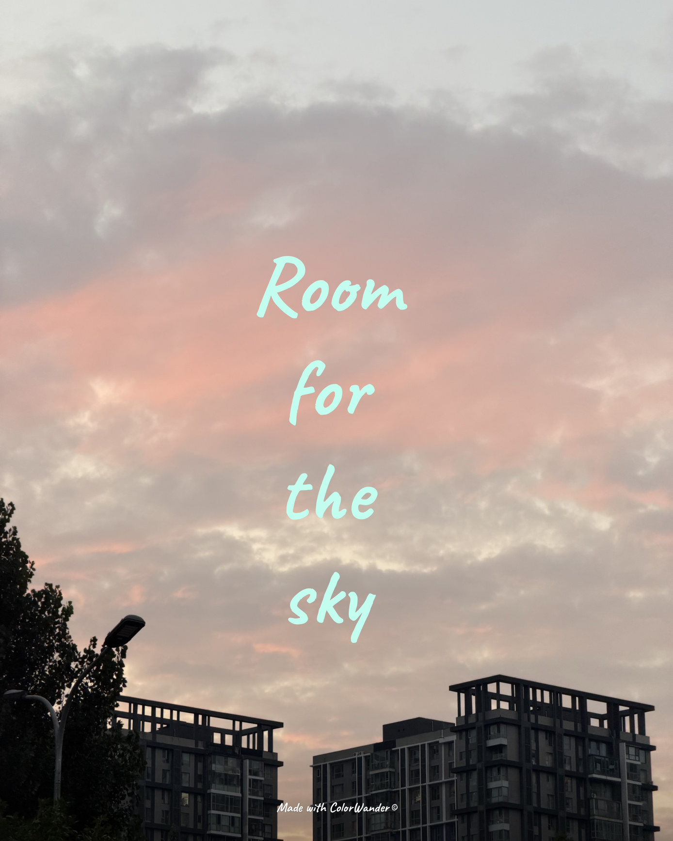 用 ColorWander 做的卡片:Room for the sky